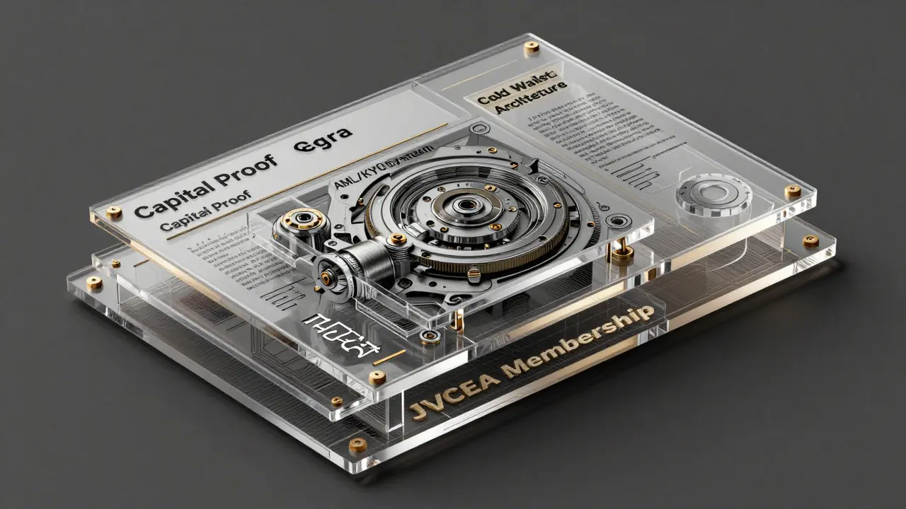 Layered compliance toolkit with transparent panels labeled for PSA registration requirements