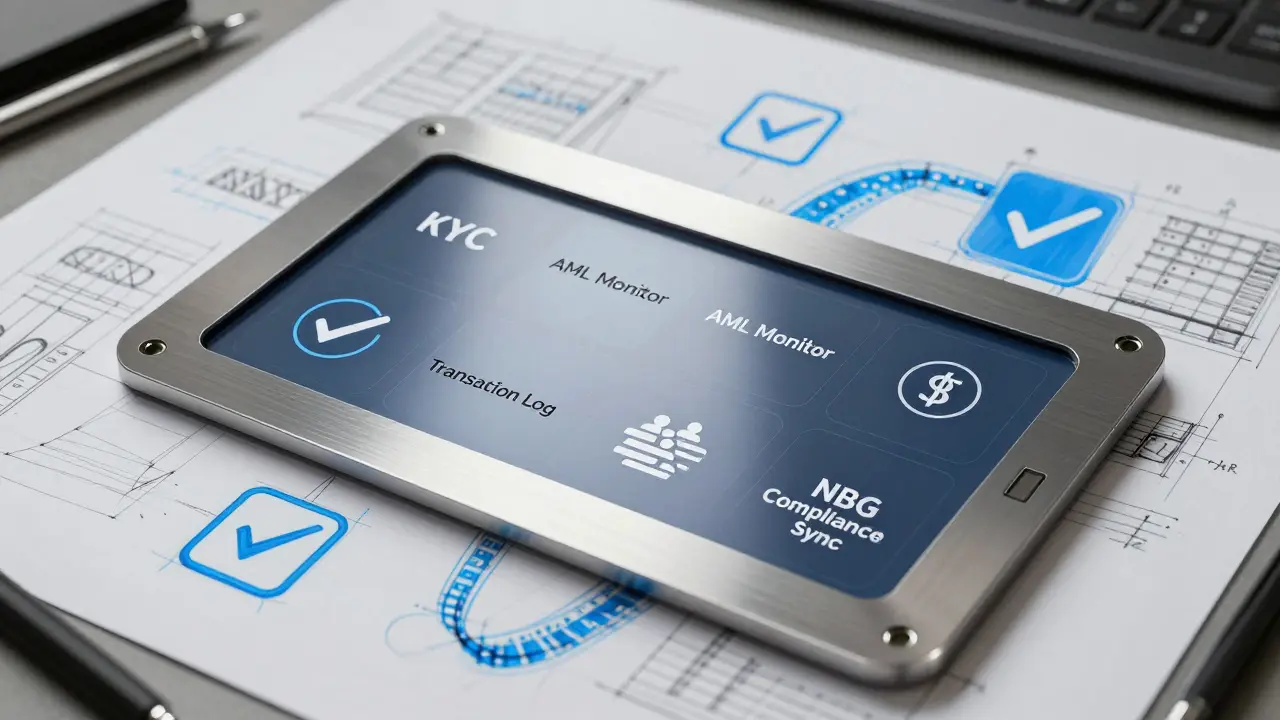 Licensed crypto business dashboard prototype with compliance controls