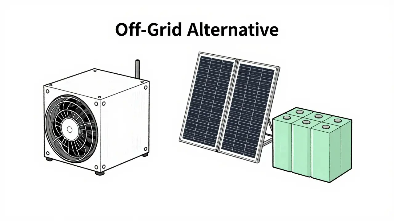 Minimalist design of a solar-powered ASIC miner as an off-grid alternative.