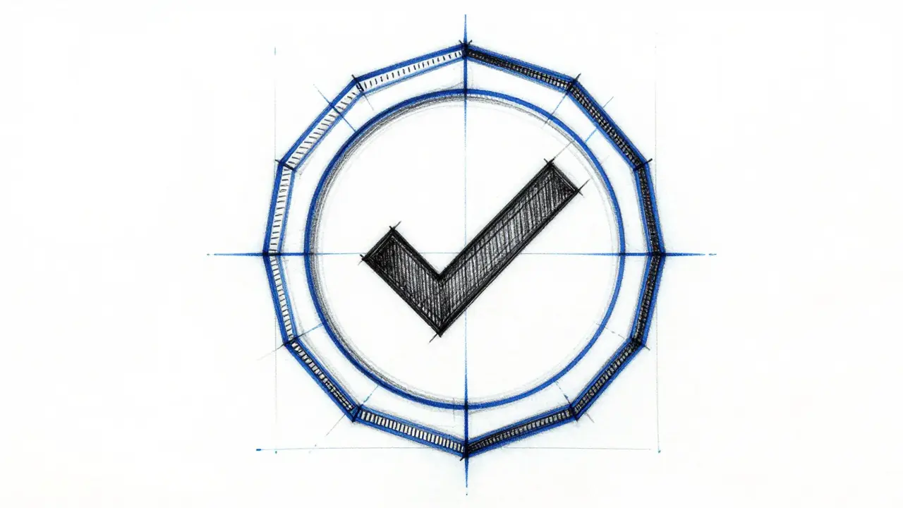 Geometric shield protecting a coin icon