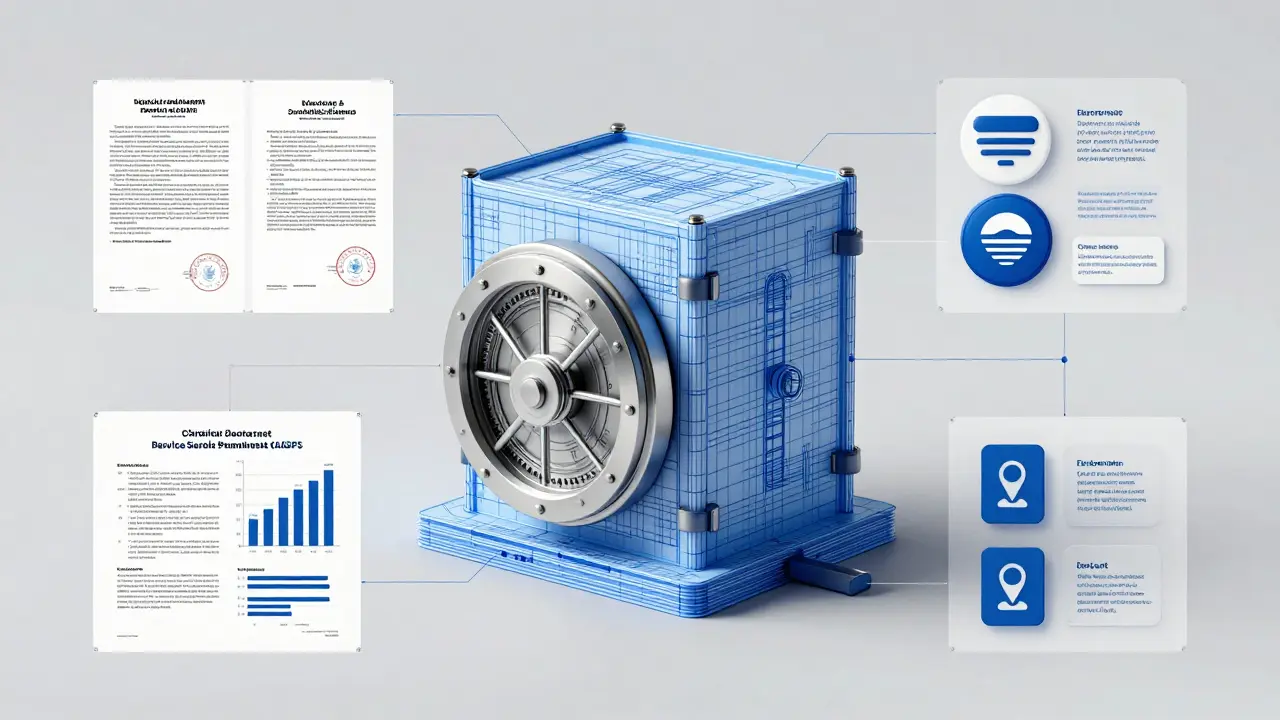 Blueprint-style illustration of a regulated crypto exchange platform structure.