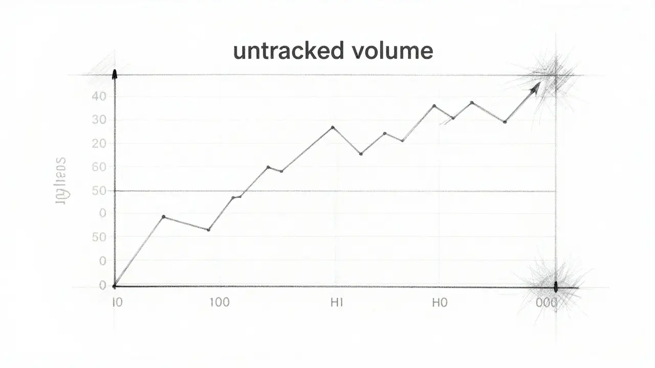Conceptual sketch showing empty trading charts representing low liquidity
