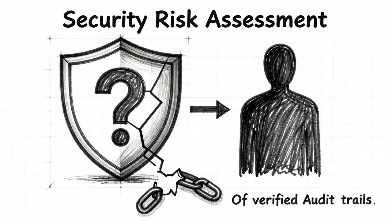 Technical sketch of a cracked shield and anonymous figure