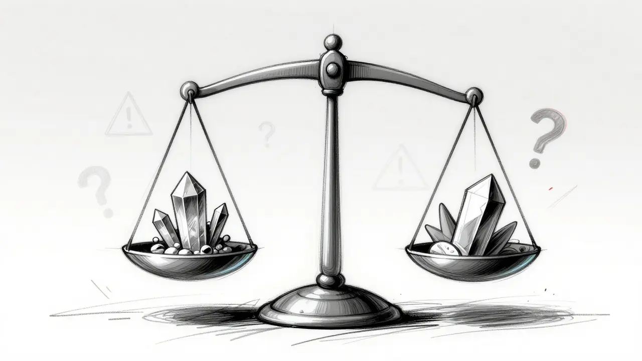 Conceptual sketch illustrating ITHACA token volatility risks