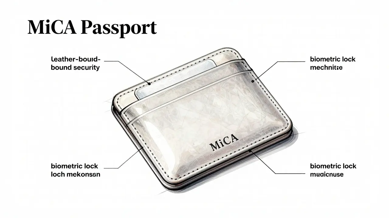 Design blueprint of a secure MiCA passport card holder