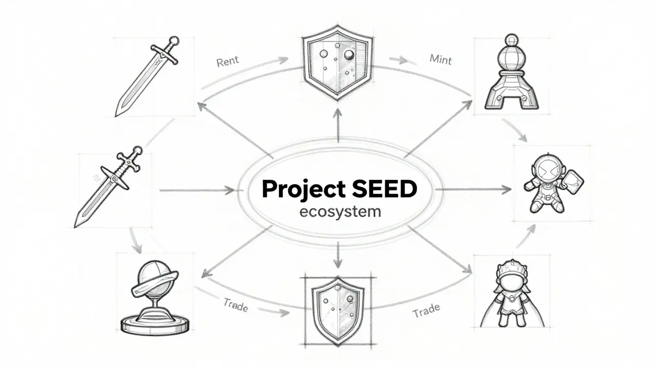 Design sketch of gaming asset marketplace interface