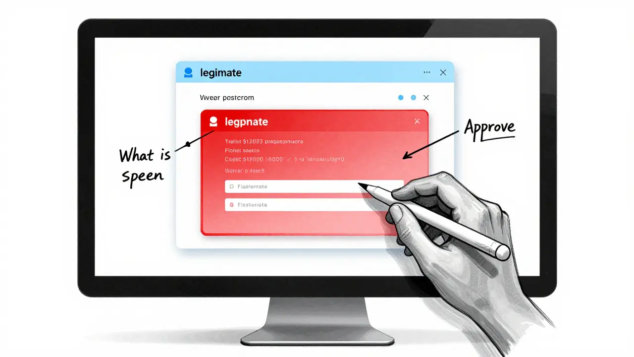 Design sketch showing manipulated UI transaction layers