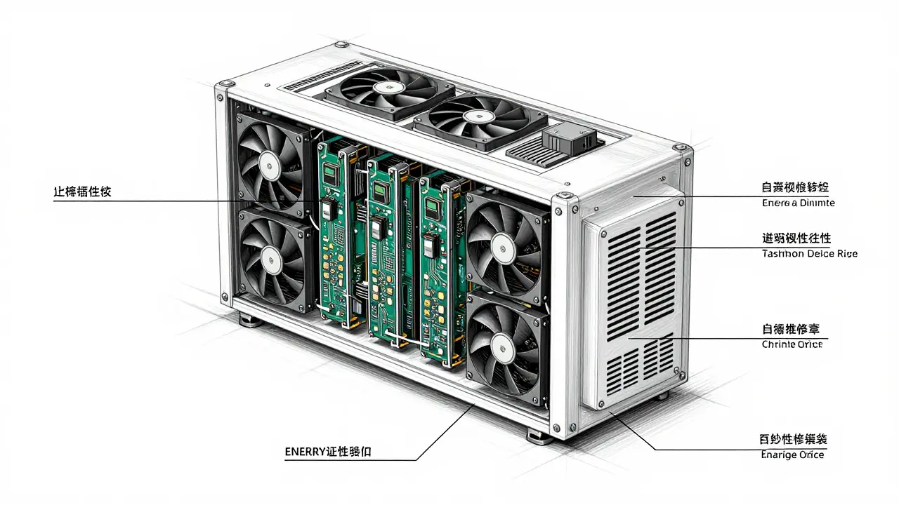 Industrial blueprint of a modular cryptocurrency mining rig