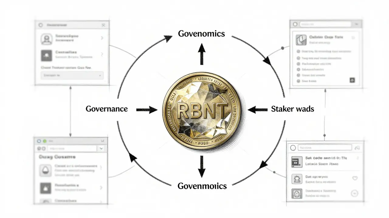 Conceptual sketch of RBNT token utility flow