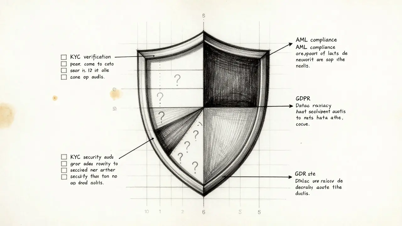 Technical drawing of security audit gaps