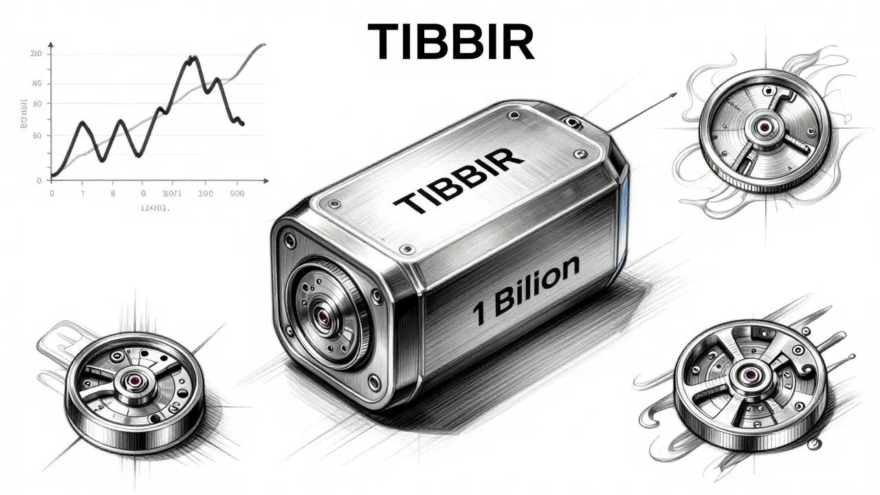 Conceptual sketch of fixed supply container and market volatility