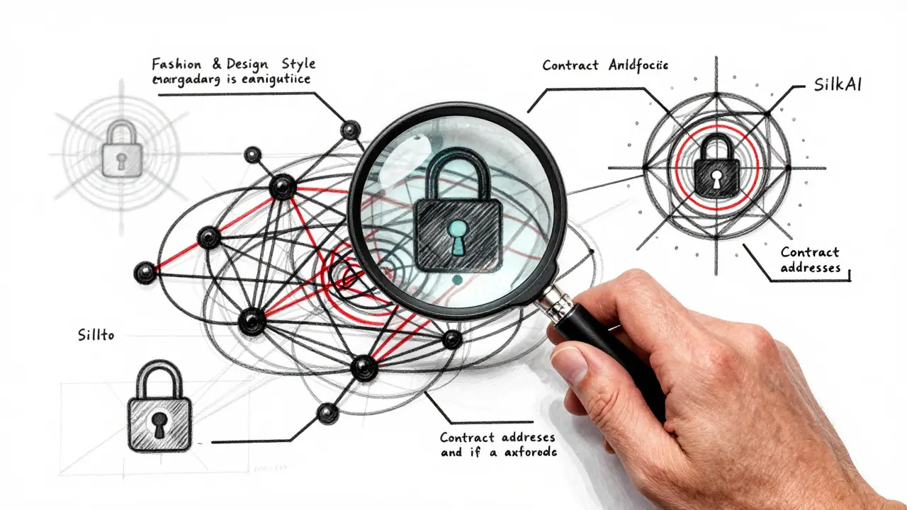 Illustration of due diligence checking a complex DeFi network