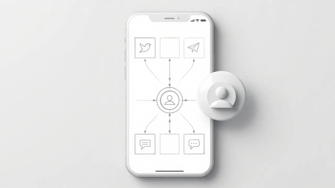 Wireframe design sketch of a mobile app interface for community engagement