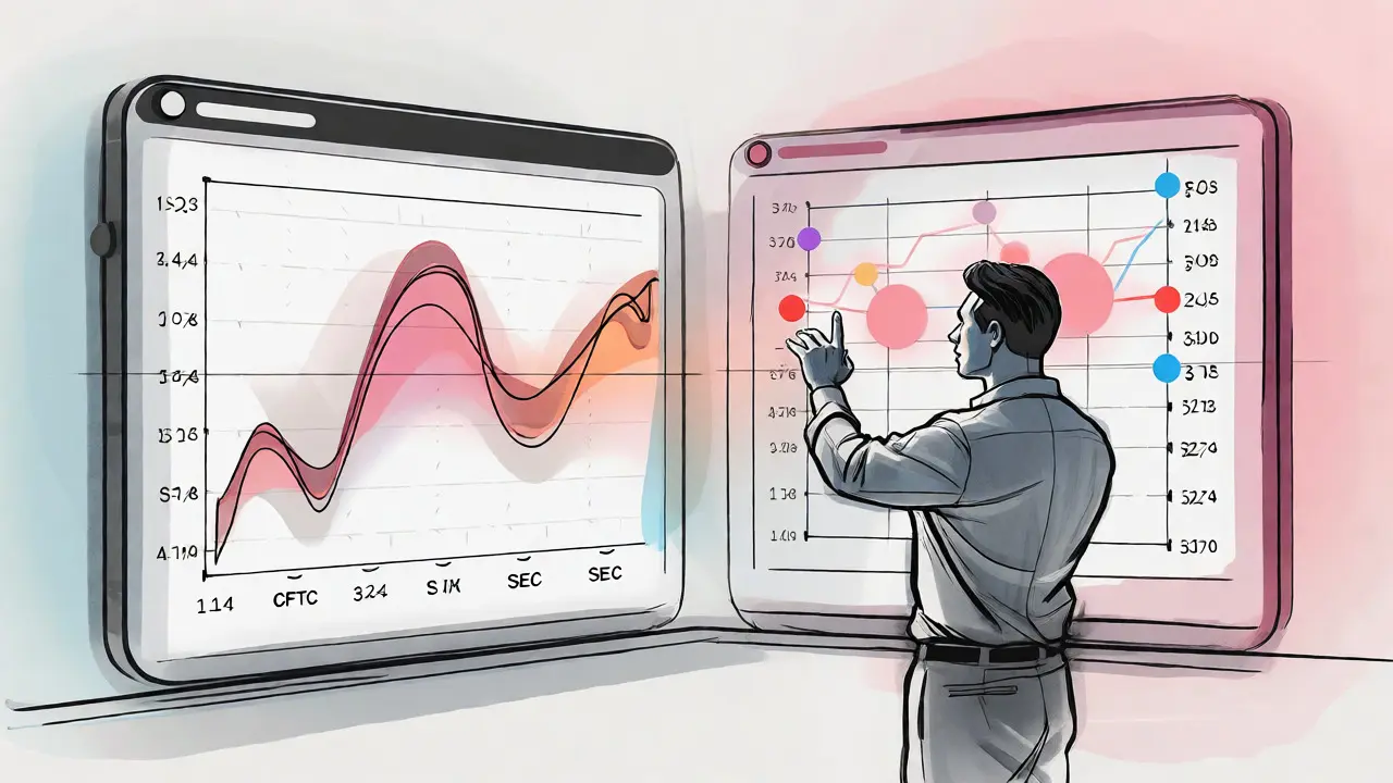 Conceptual sketch of a hybrid trading platform blending stocks and crypto.