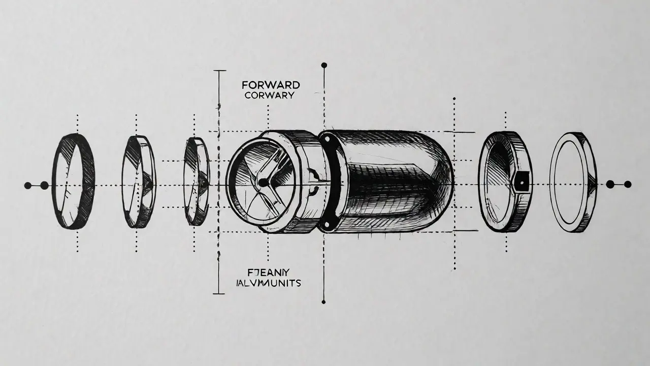 Exploded view of FORWARD token distribution structure